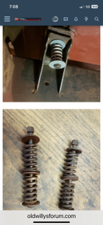 Rear of cab mount spring install | Old Willys Forum