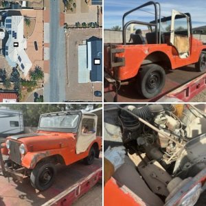 Mike's 58 CJ5 moving in, Nov 2025